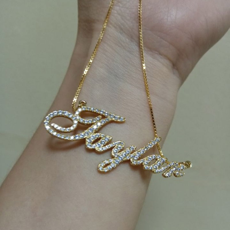 Sterling Silver Script Necklace