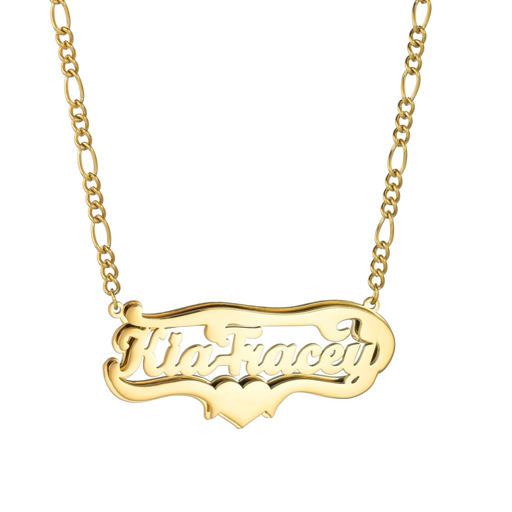 Sterling Silver Double Plated Name Necklace