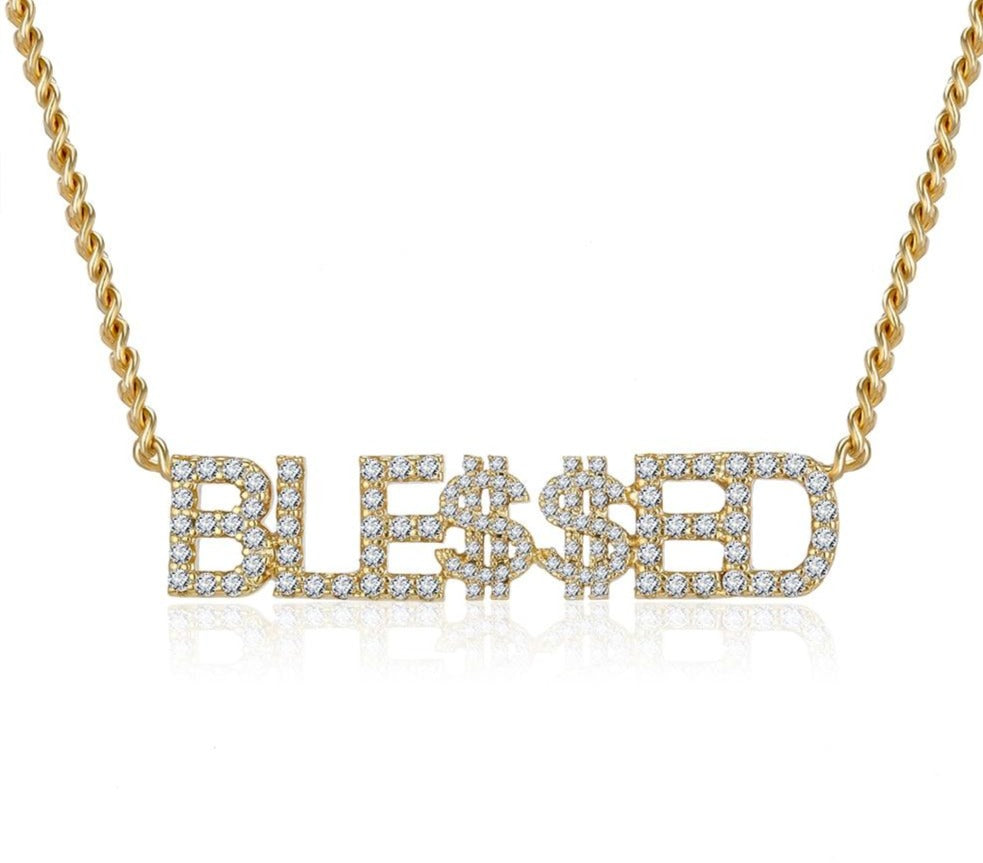 Luxe Clip Bling Name Necklace