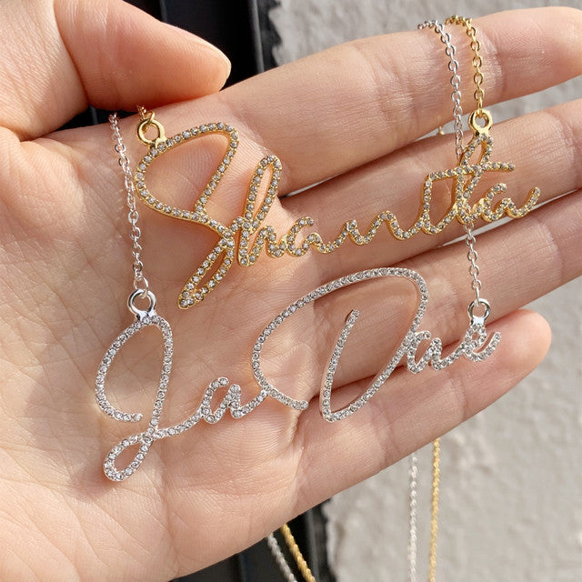 Cursive Rope Chain Name Necklace